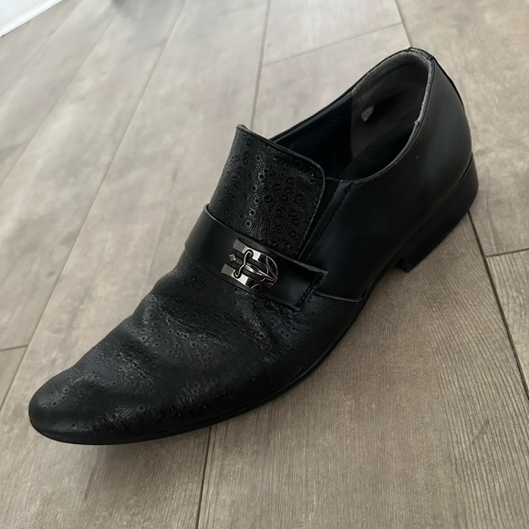 Mochi Men’s Black Leather Dress Slip On Shoes Moccasins size 42 (9) main image 10